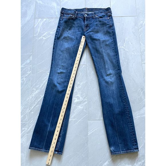 Women's 7 For All Mankind Bootcut Medium Wash Blue Jeans Size 29 - Picture 3 of 12
